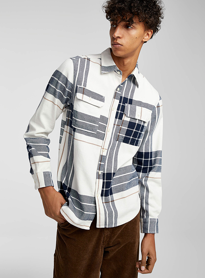 The North Face Ivory White Arroyo flannel shirt for men