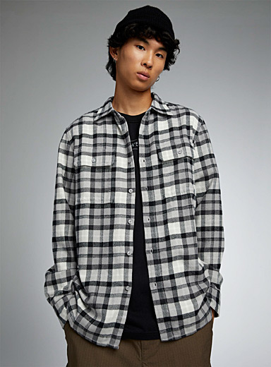 The North Face Grey Arroyo heavyweight flannel shirt for men