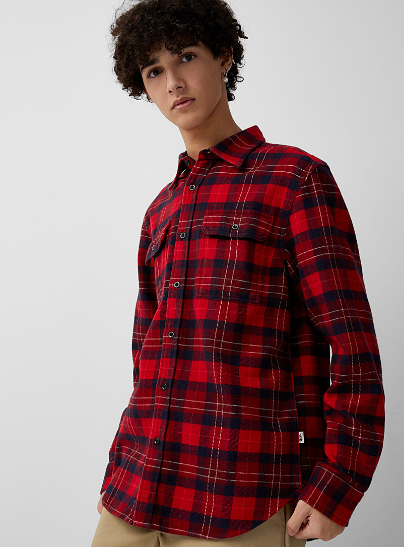 The North Face Red Arroyo heavyweight flannel shirt for men