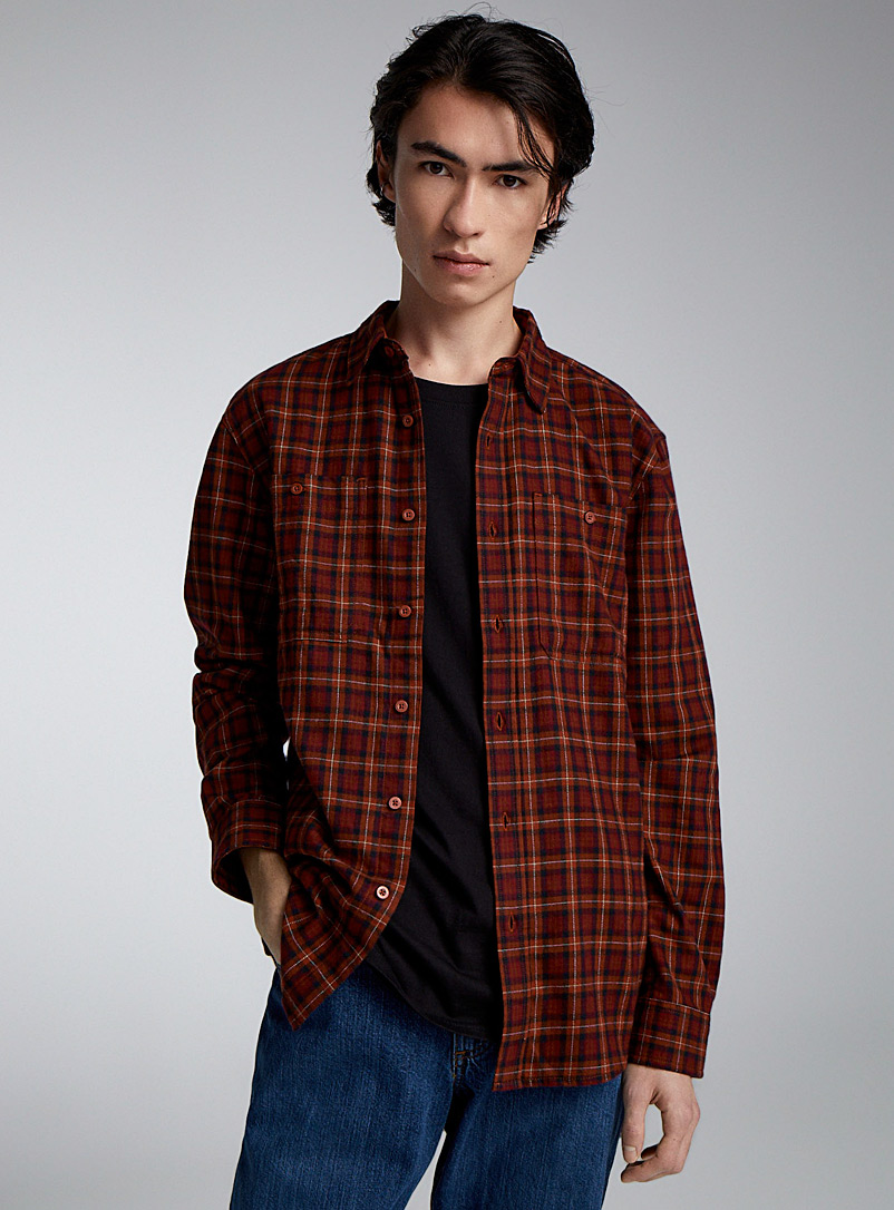 The North Face Brown Arroyo lightweight flannel shirt for men