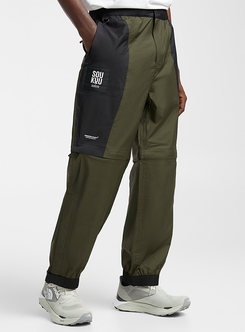 The North Face x Undercover Mossy Green Soukuu Hike two-tone convertible pant for men