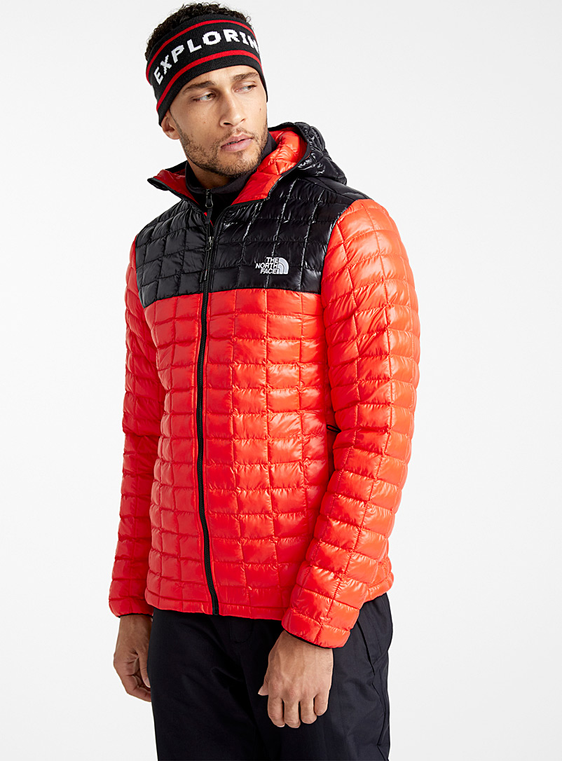 north face red puffer jacket mens