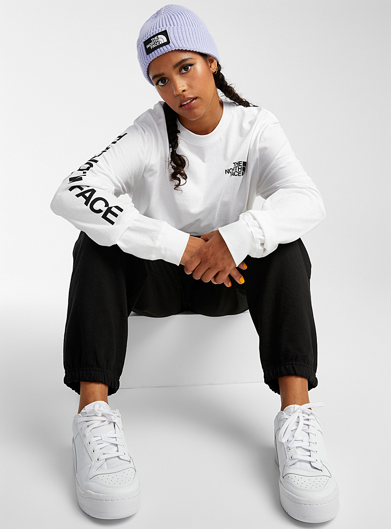 The North Face White Long sleeve logo T-shirt for women