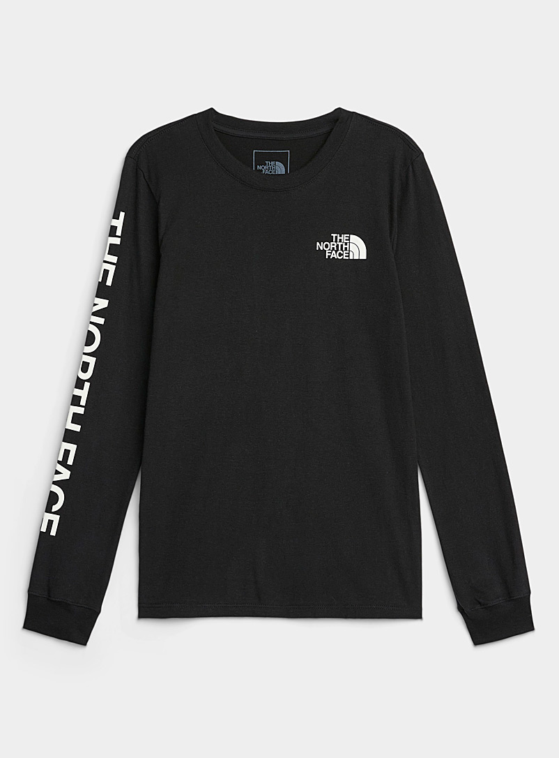 The North Face Black Accent logo boyfriend tee for women