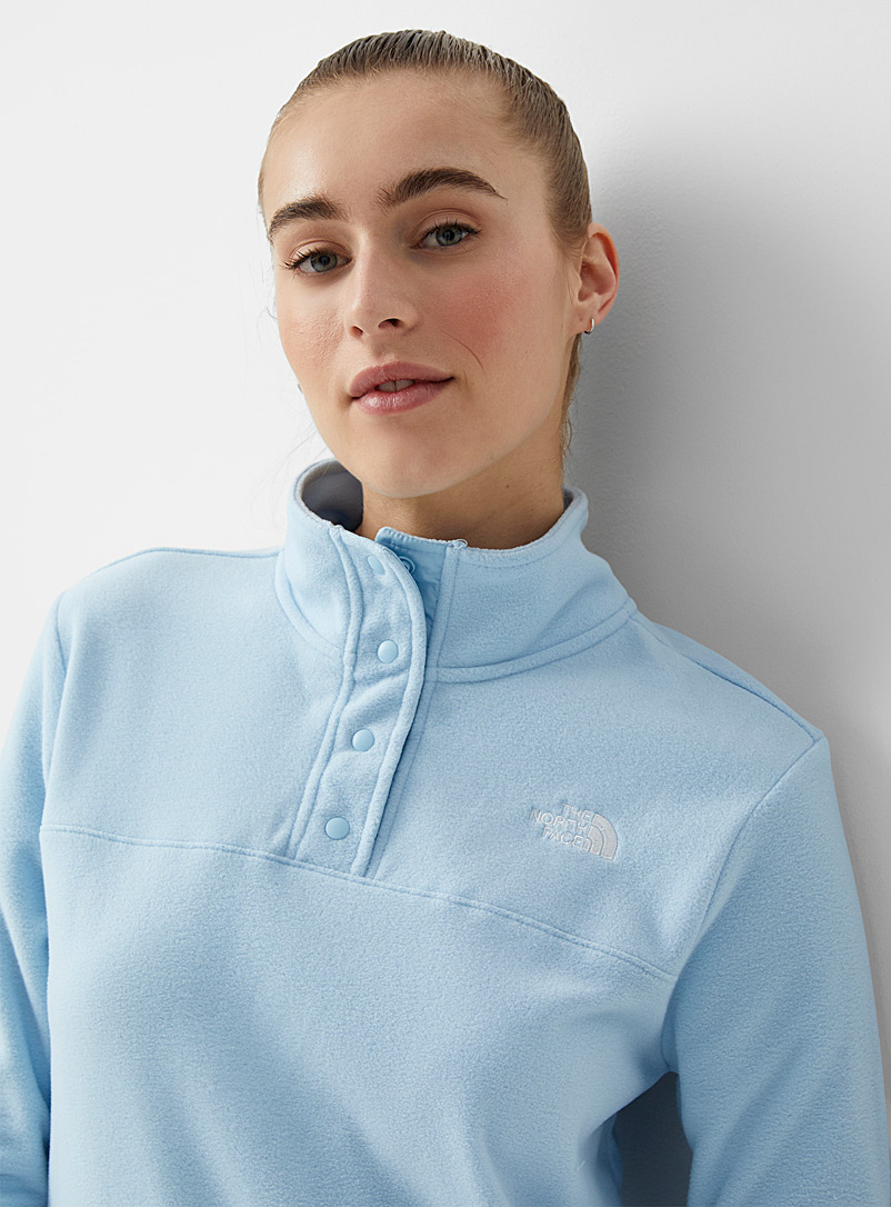 The North Face Blue Minimalist high neck fleece for women