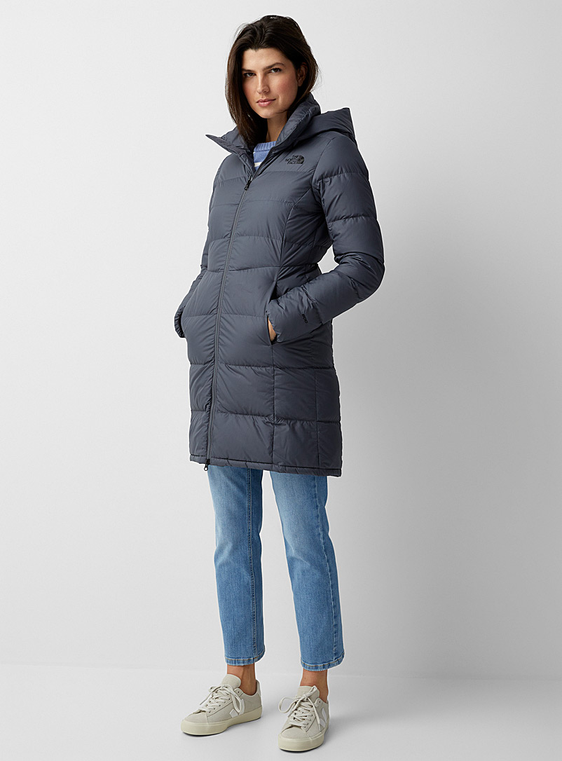 The North Face Grey Metropolis quilted parka for women