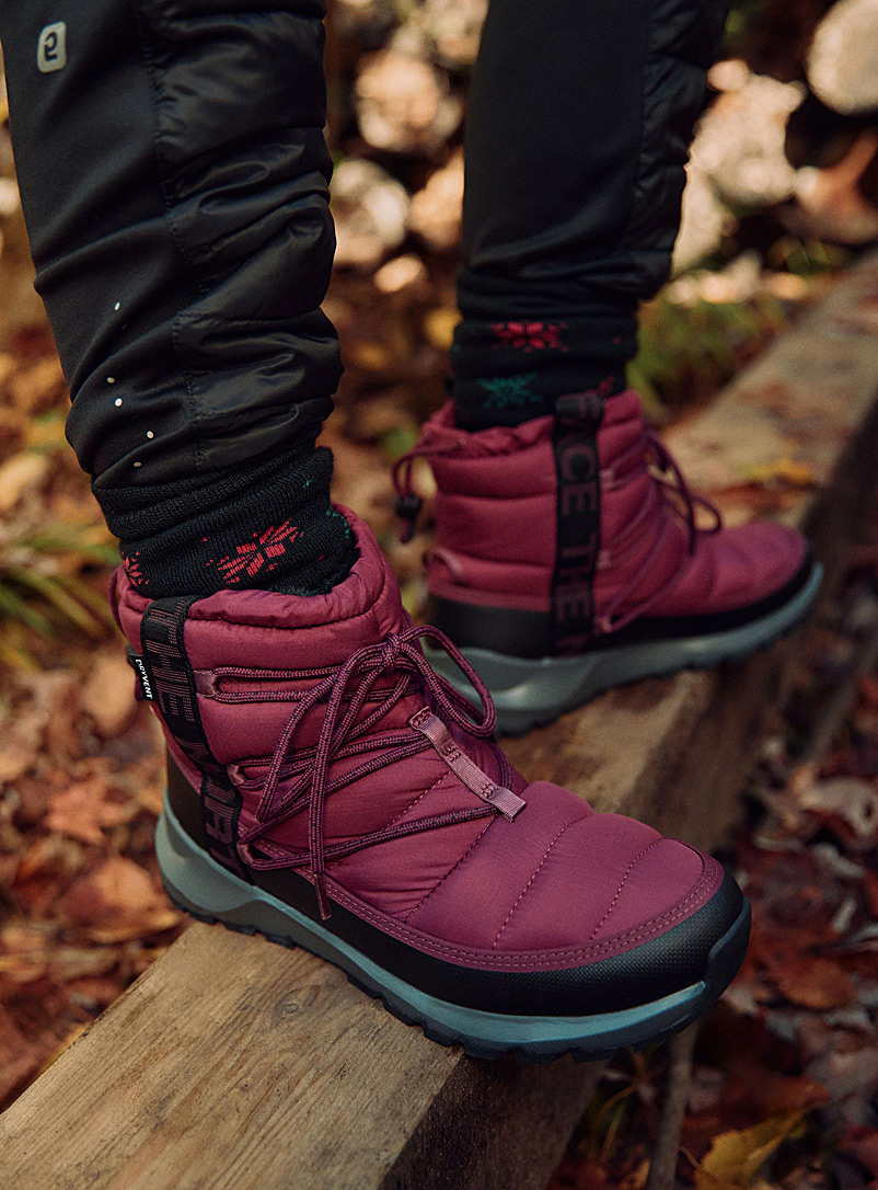 The North Face Ruby Red Thermoball quilted winter boots Women for women