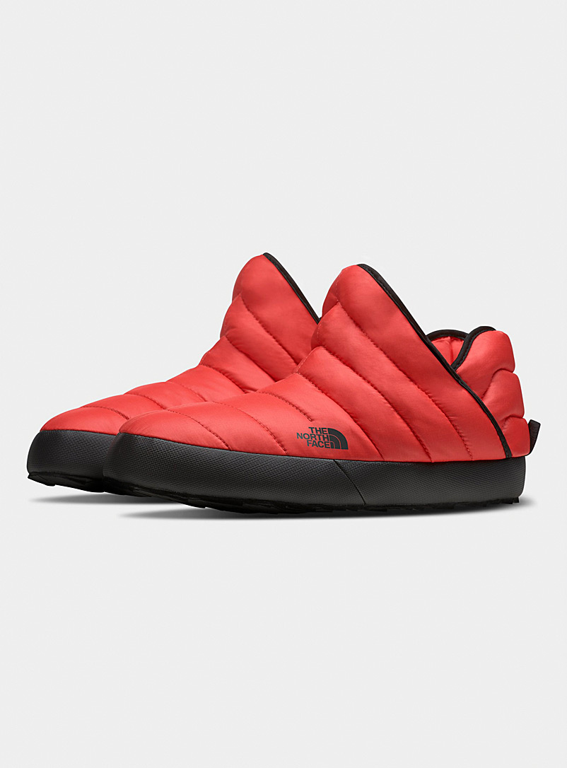red north face slippers