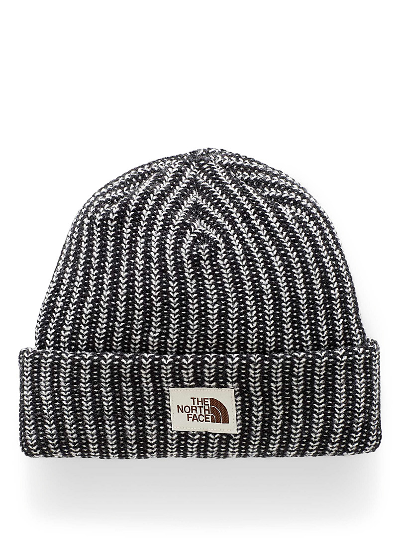 The North Face Black Striped knit plush tuque for women