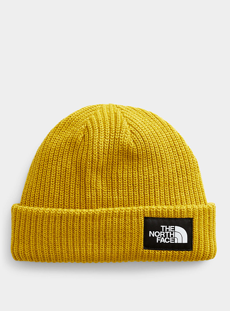 The North Face Golden Yellow Ribbed knit heathered tuque for women