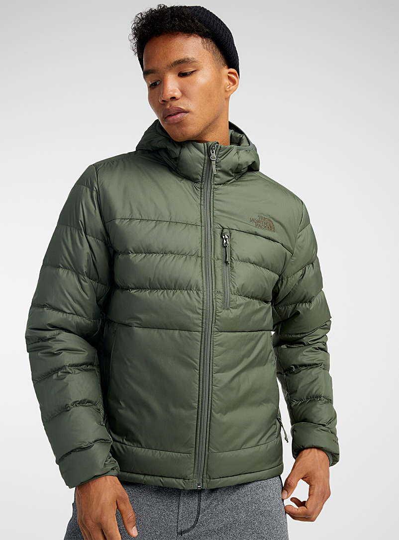 The North Face Khaki Aconcagua 2 hooded puffer jacket Relaxed fit for men