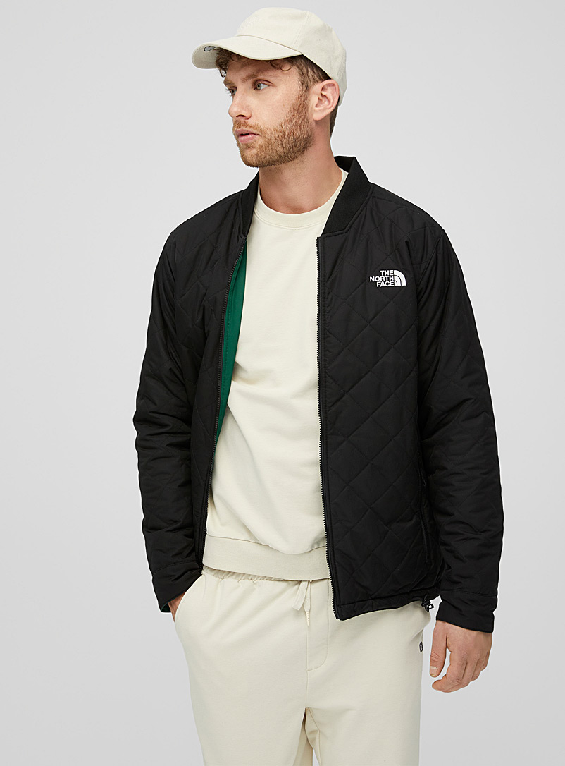 The North Face Black Jester reversible quilted bomber jacket for men