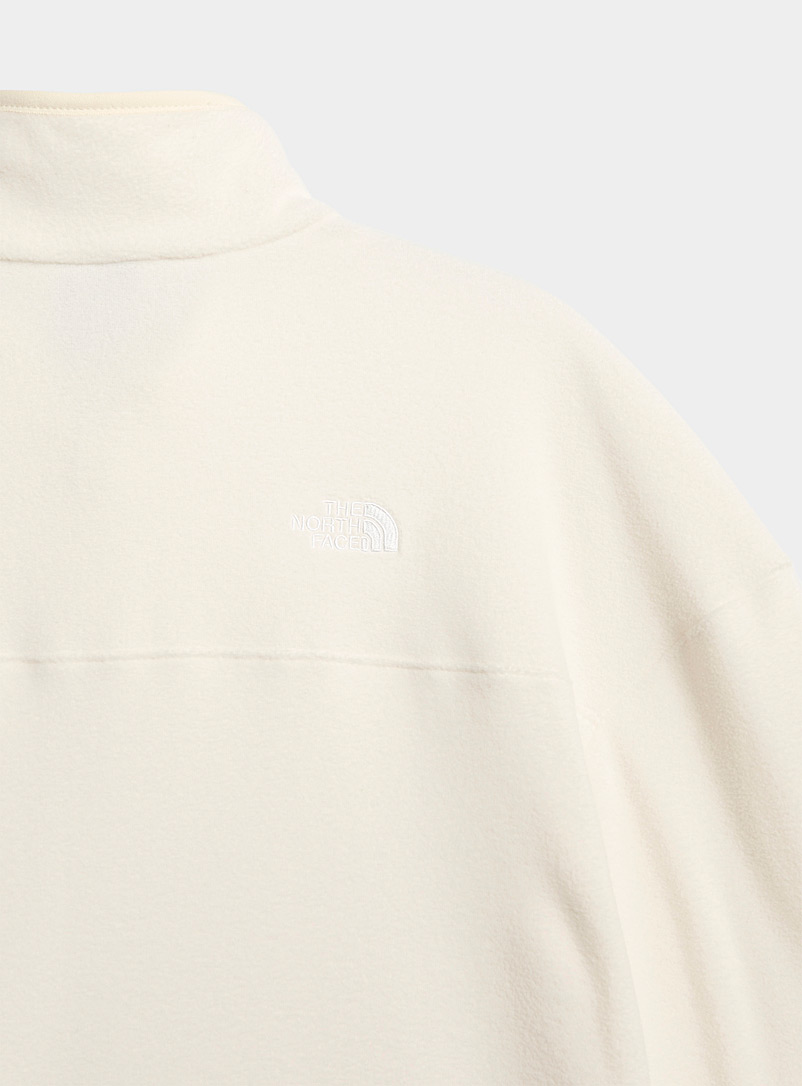 The North Face Ivory White TKA Glacier cropped half-zip fleece for women