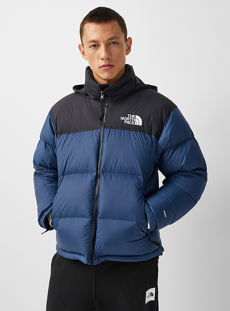The North Face Blue Nuptse retro puffer jacket for men