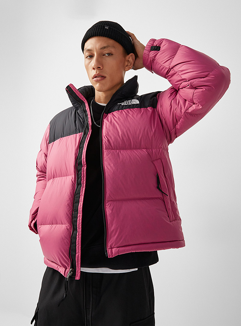 The North Face Medium Pink Nuptse retro puffer jacket for men