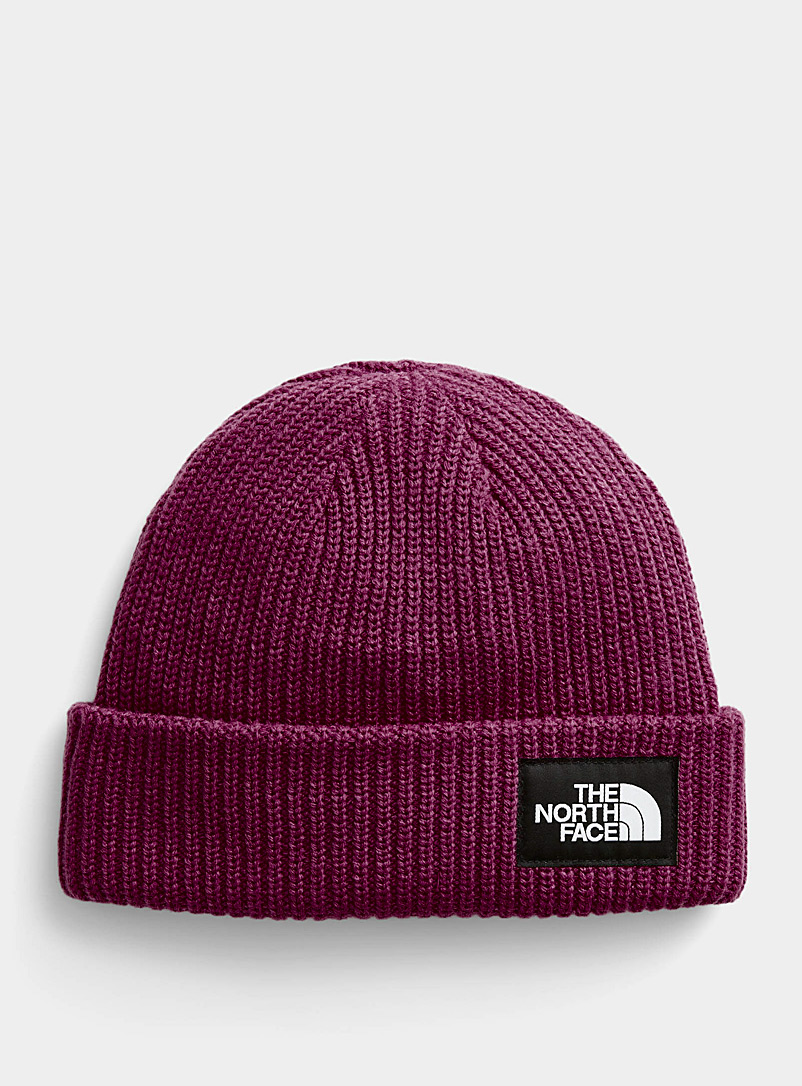The North Face Cherry Red Salty Dog ribbed tuque for women