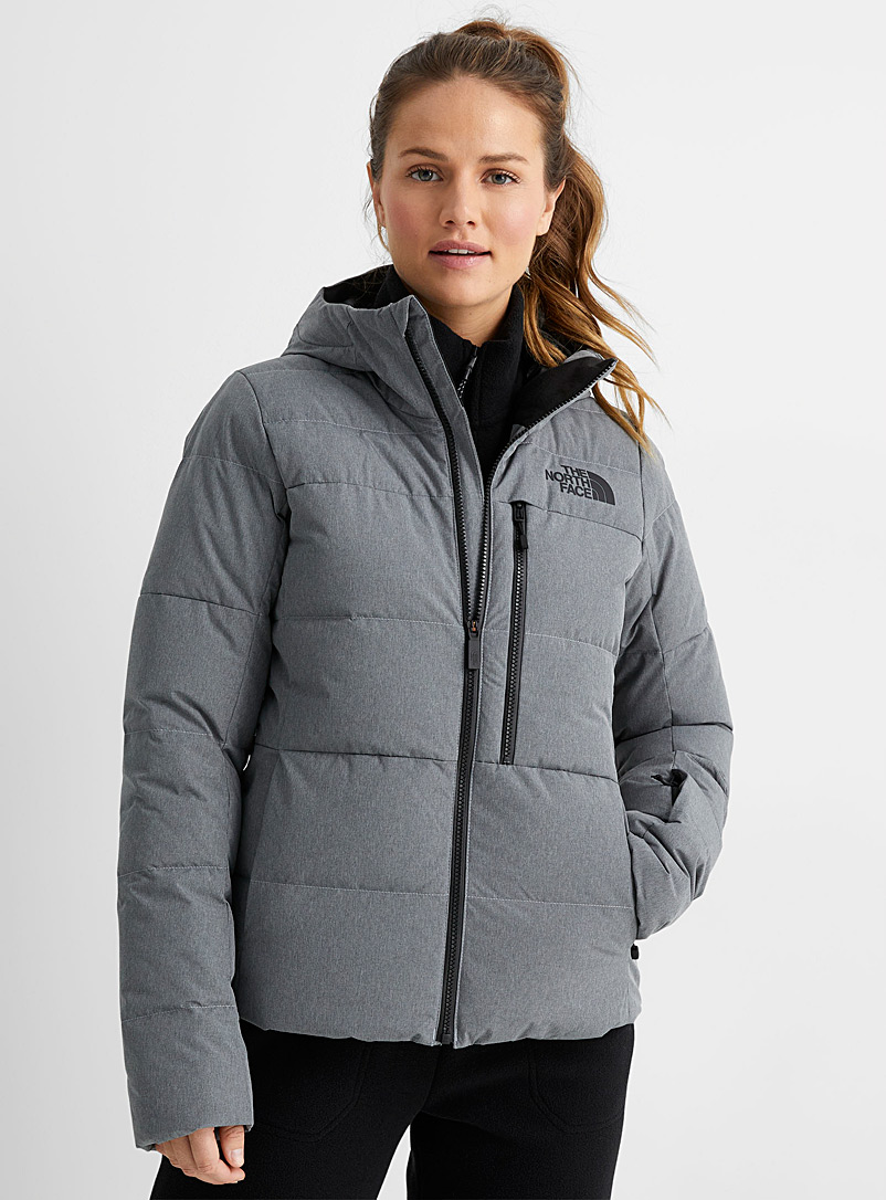 The North Face Charcoal Heavenly puffer coat Fitted style for women