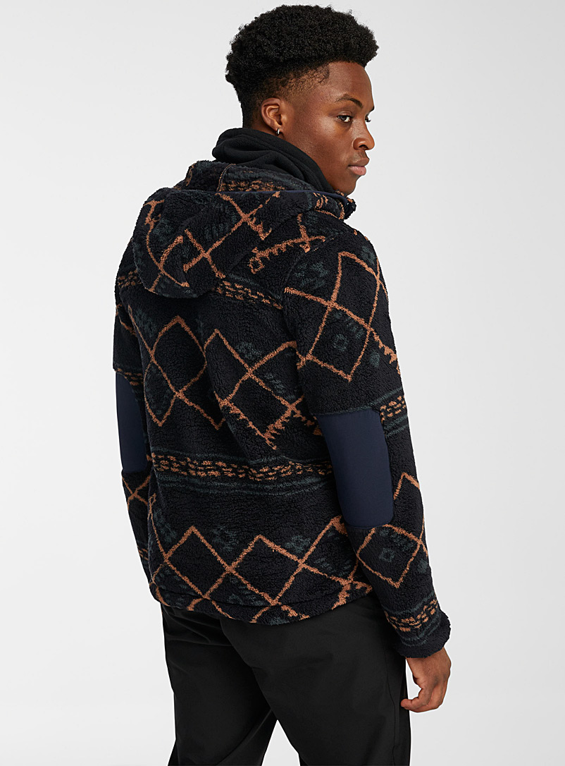 The North Face Patterned Blue Campshire ultra-soft printed hoodie for men