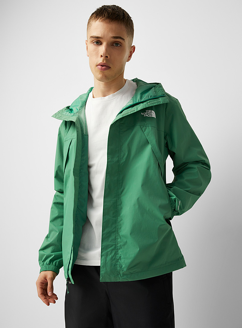 The North Face Bottle Green Antora hooded raincoat for men
