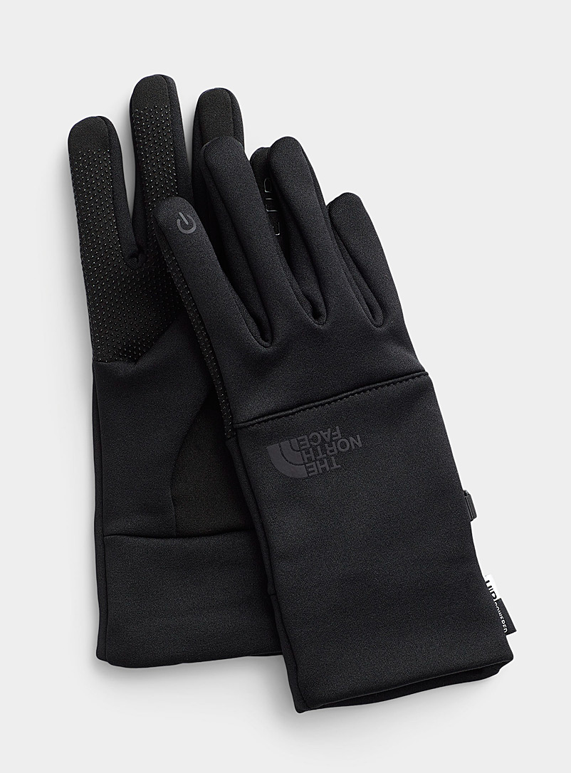 The North Face: Le gant tactile Etip fibres recyclées Noir pour femme
