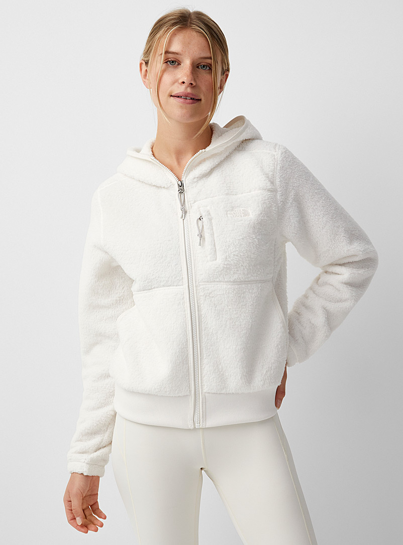 The North Face Ivory White Dunraven polar fleece jacket for women