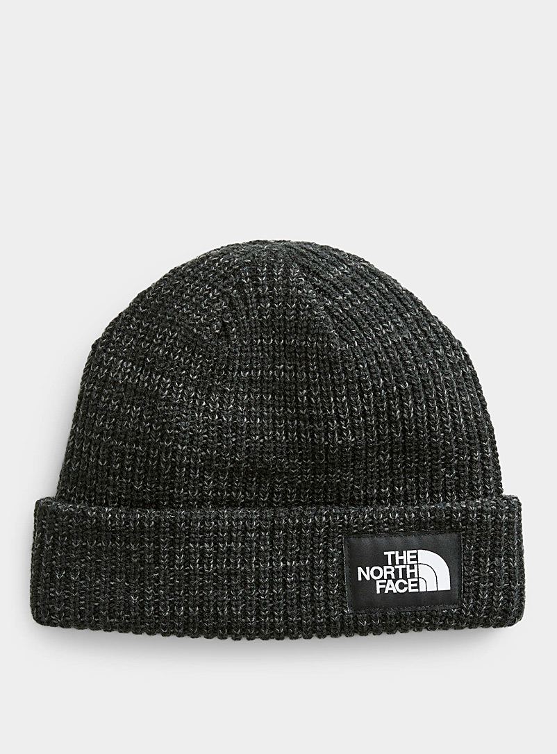 The North Face Black Salty Dog ribbed tuque for men