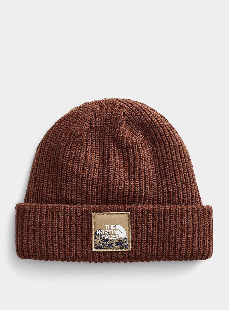 The North Face Brown Salty Dog ribbed tuque for men
