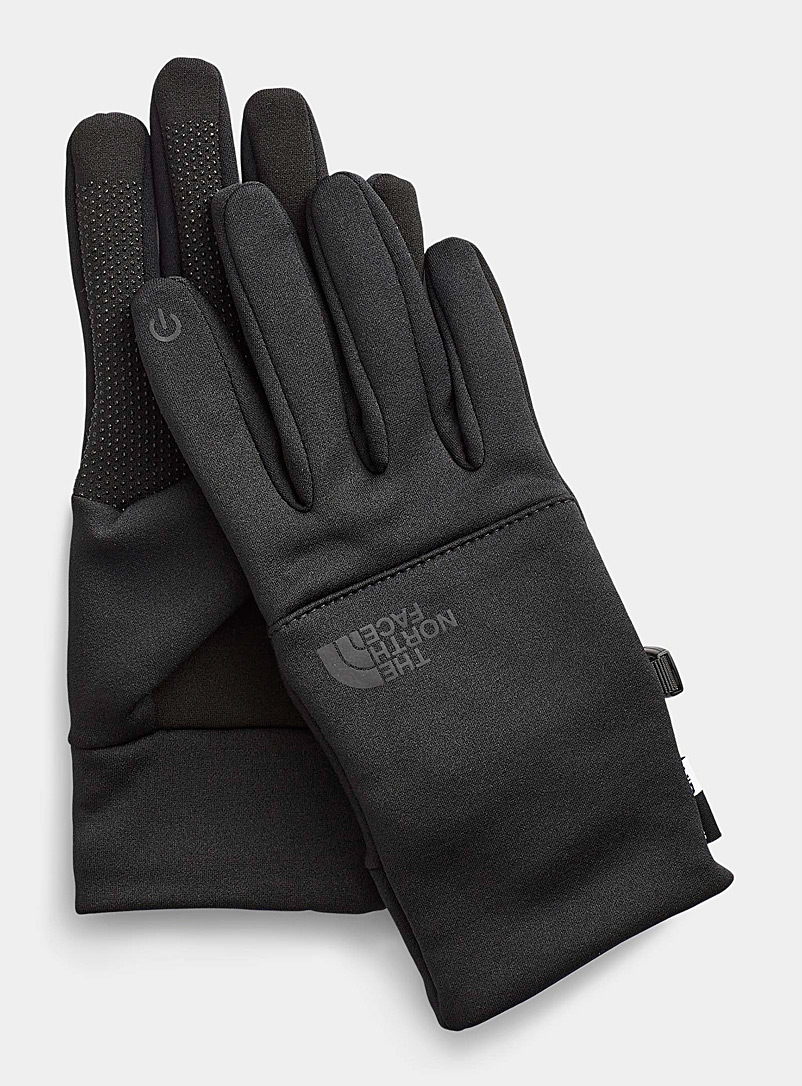 The North Face: Le gant tactile Etip fibres recyclées Noir pour homme