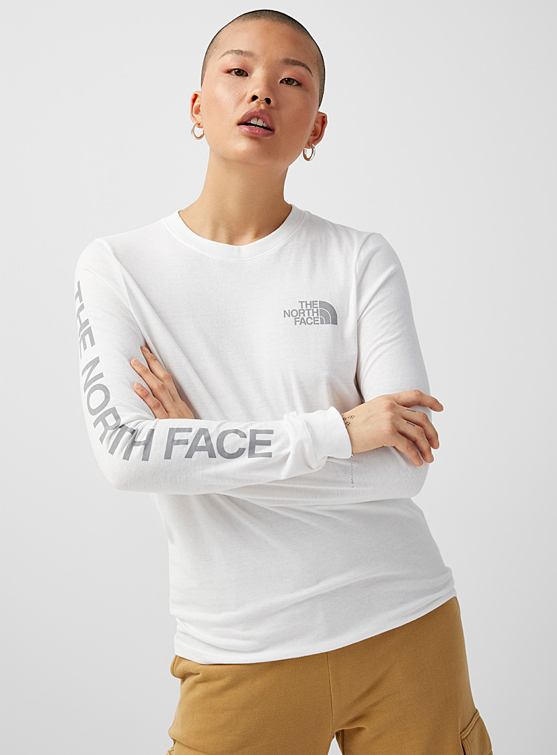 The North Face: Le t-shirt minilogo Blanc pour femme