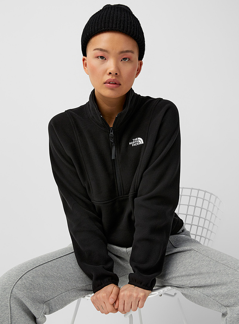 The North Face Black Polar fleece anorak sweatshirt for women