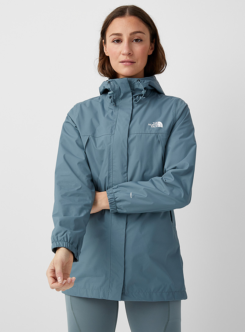 The North Face Slate Blue Antora hooded parka for women