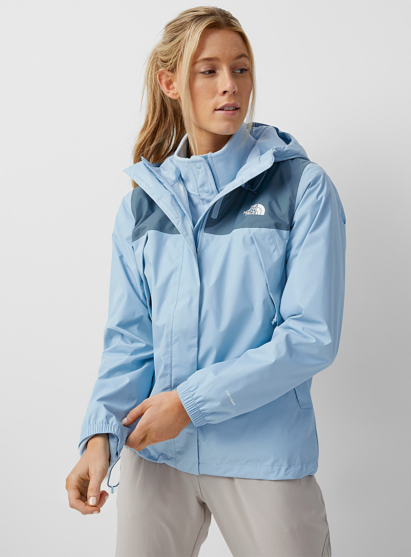 The North Face Blue Antora hooded raincoat for women