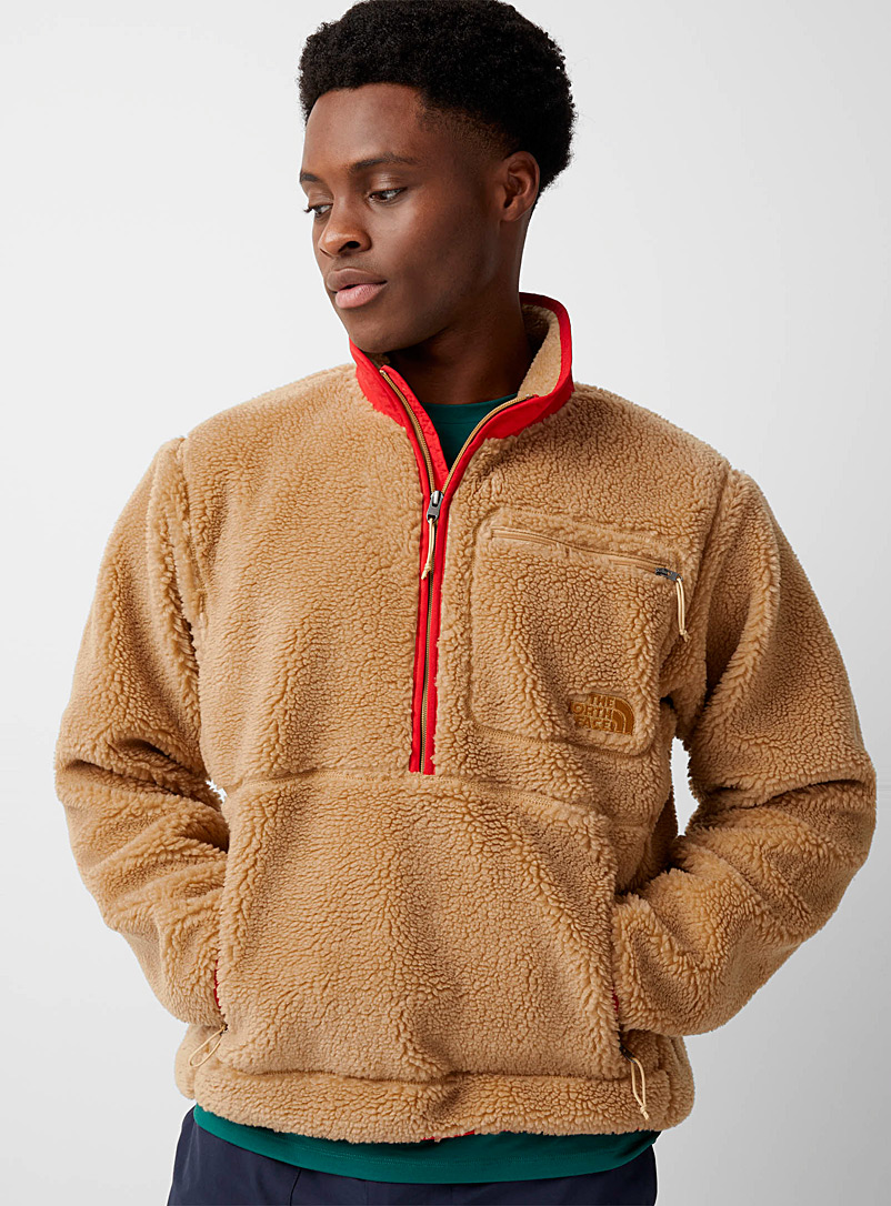The North Face Honey Extreme Pile zip-neck sherpa sweatshirt for men