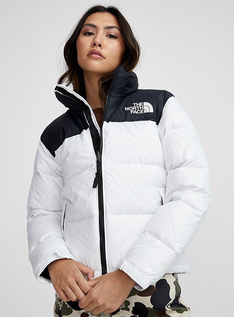 The North Face White 1996 Retro Nuptse puffer jacket for women