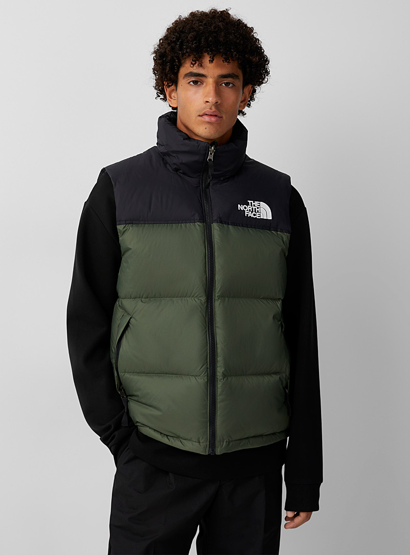 The North Face Khaki Nuptse retro quilted jacket for men