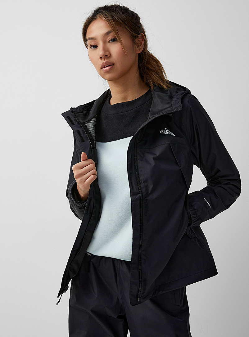 The North Face Black Antora hooded raincoat for women