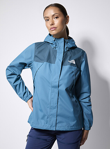 The North Face Slate Blue Antora hooded raincoat for women