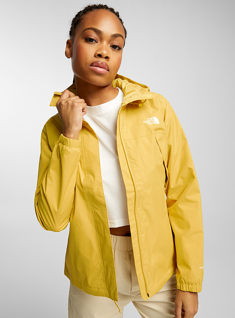 The North Face Golden Yellow Antora hooded raincoat for women