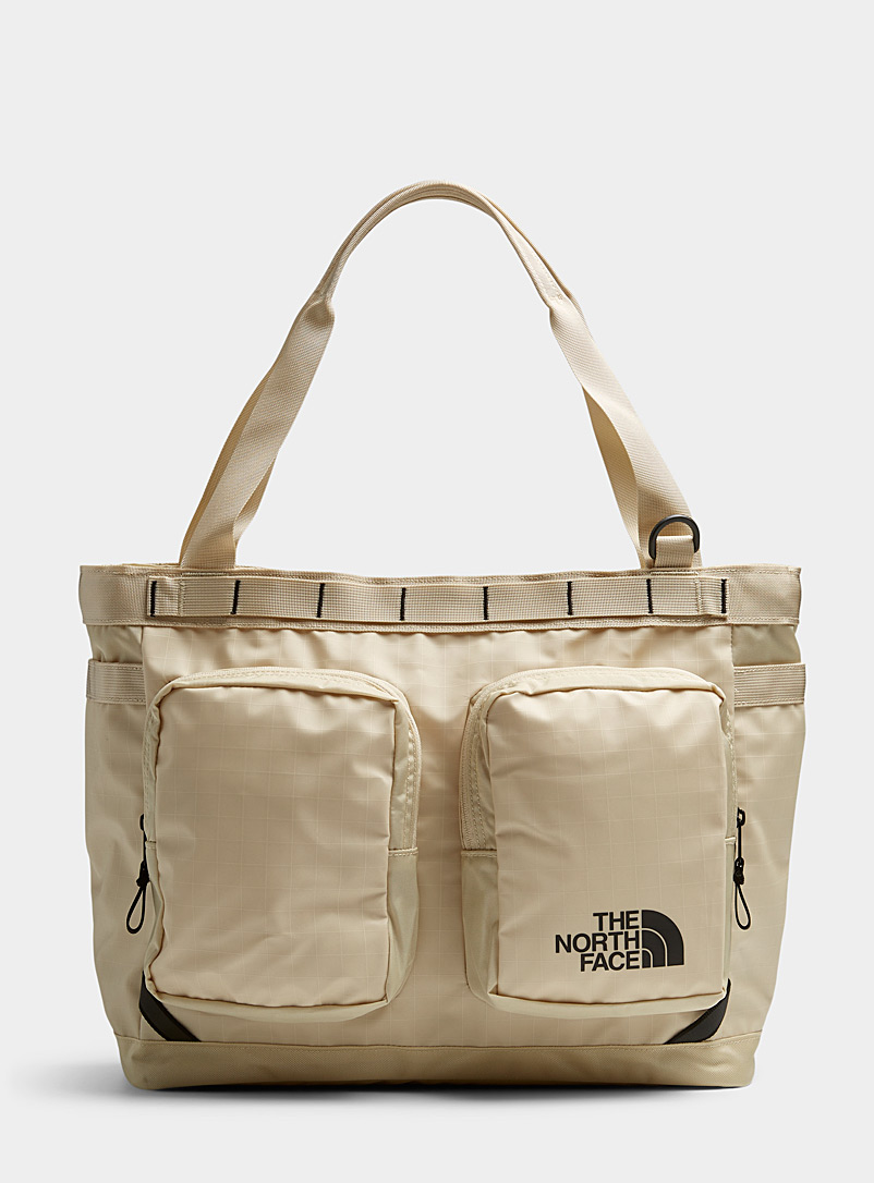 The North Face Ivory/Cream Beige Base Camp Voyager tote bag for men