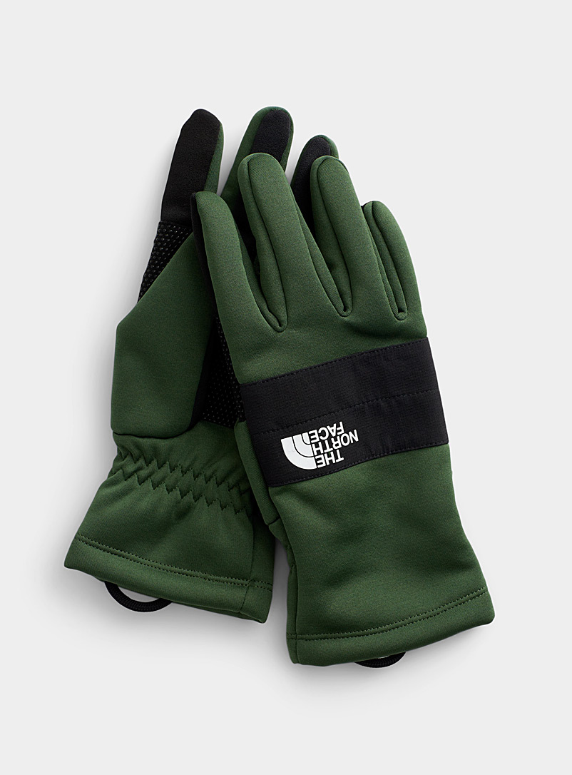 The North Face Green Sierra tactile gloves for men