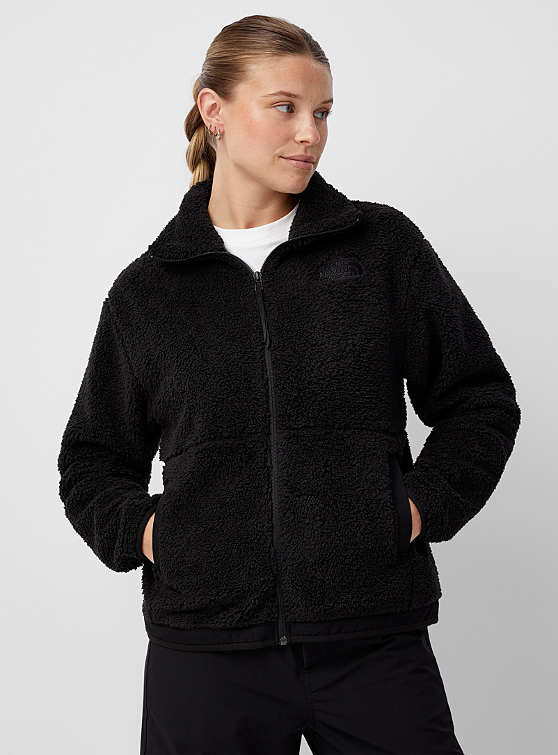 The North Face Black Campshire sherpa fleece jacket for women