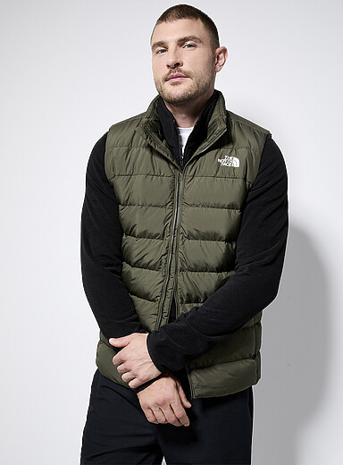 The North Face Khaki/Sage/Olive Aconcagua 2 puffer vest Relaxed style for men