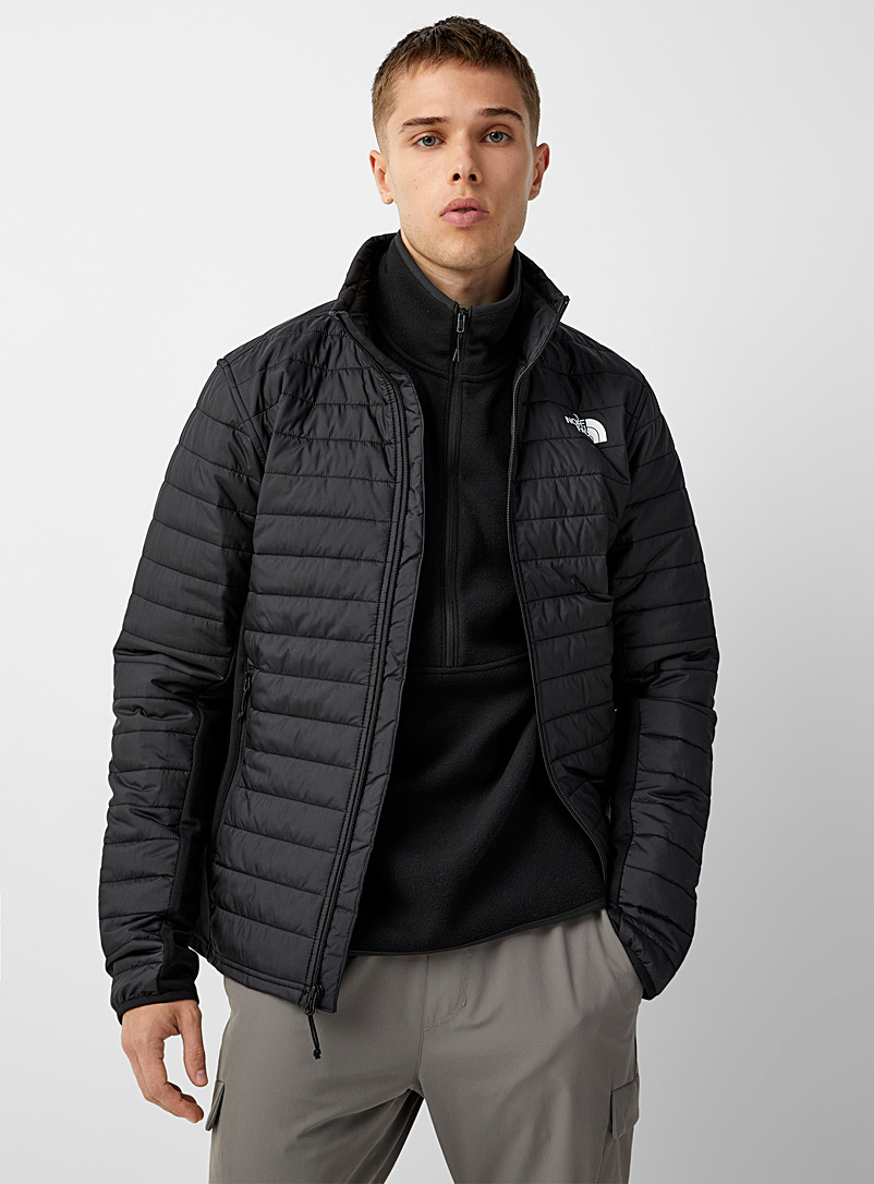 The North Face Black Hybrid Canyonlands jersey insert puffer jacket for men