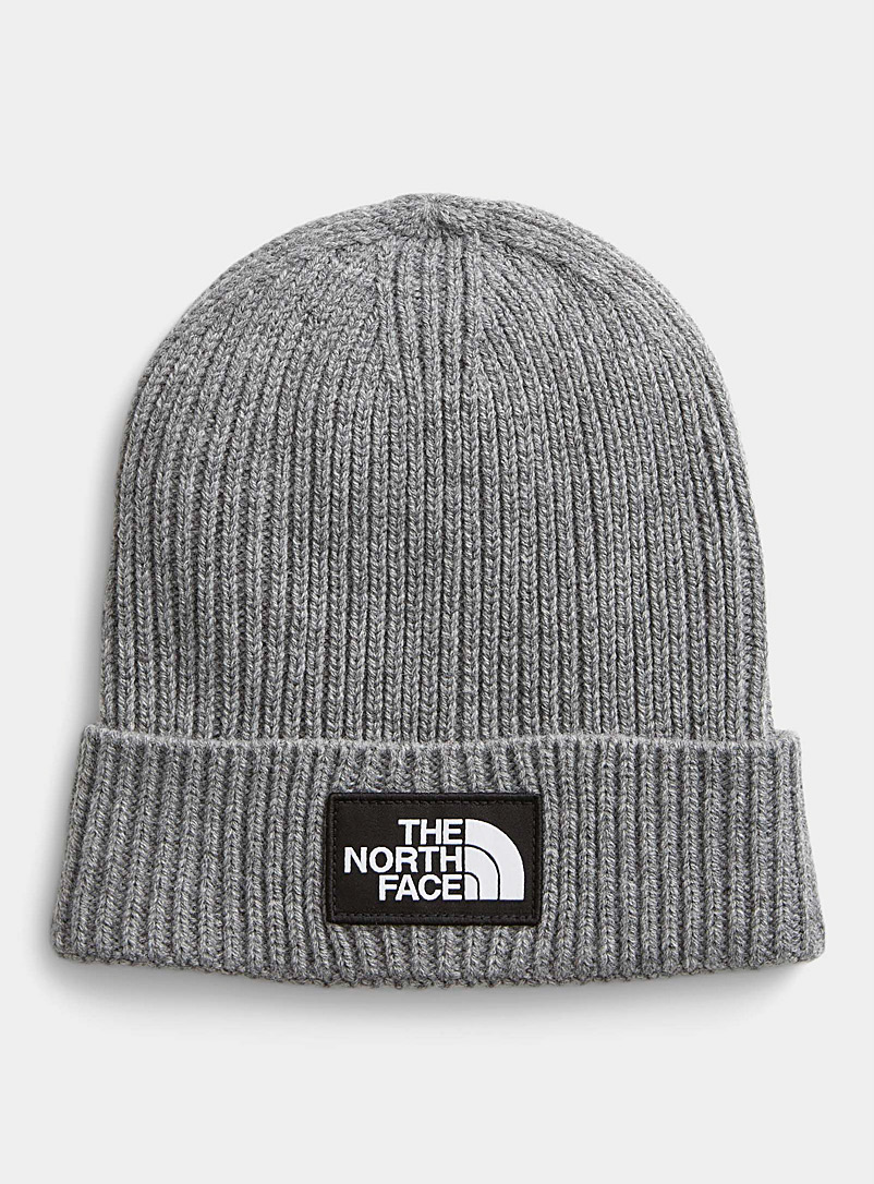 The North Face Grey Logo patch monochrome tuque for women