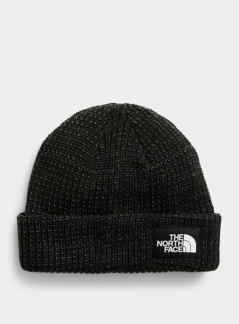 The North Face Black Salty Dog ribbed tuque for men