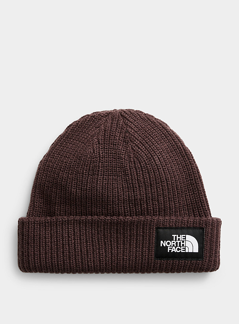 The North Face Dark Brown Salty Dog ribbed tuque for men
