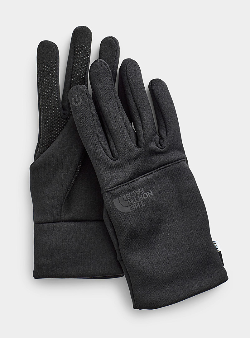 The North Face: Le gant tactile Etip fibres recyclées Noir pour homme