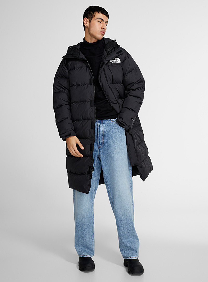 The North Face Black Nuptse long quilted jacket for men