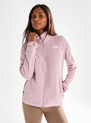 The North Face Pink TKA Glacier zipped polar fleece jacket for women