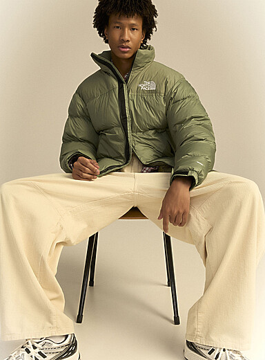 The North Face Pine/Bottle Green Nuptse 1996 retro puffer jacket for men